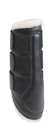 TAKAJALAN JÄNNESUOJA TEDDY VUORILLA MUSTA, HORSE COMFORT TAKAJALAN JÄNNESUOJA TEDDY VUORILLA MUSTA, HORSE COMFORT